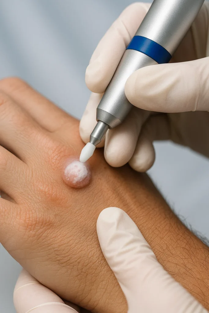 example of wart removal Greater London (Redbridge) using cryopen