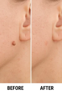 Skin tags removal Greater London (Redbridge) before and after
