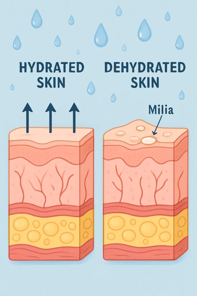 The importance of hydration and milia production Greater London (Redbridge)