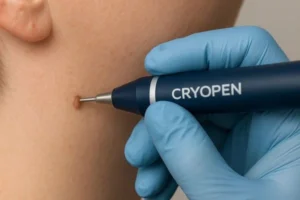 Person receiving skin tag removal Greater London (Redbridge)