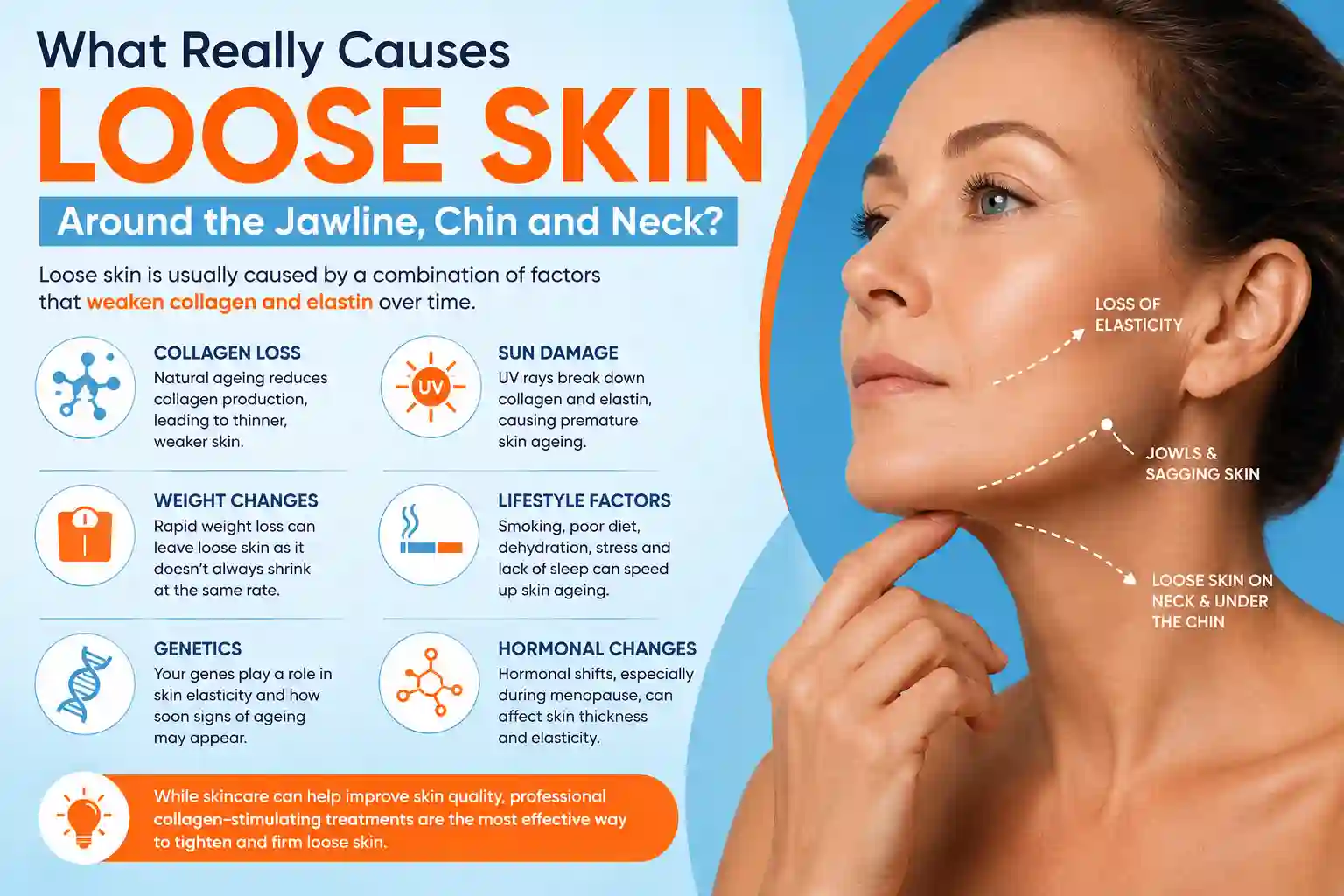 What Really Causes Loose Skin Around the Jawline, Chin and Neck Greater London (Redbridge)?
